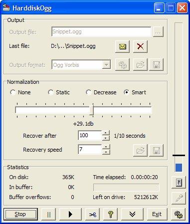 HarddiskOgg's main window