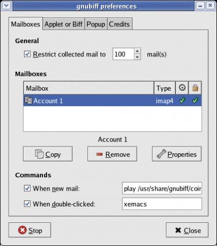 gnubiff preferences