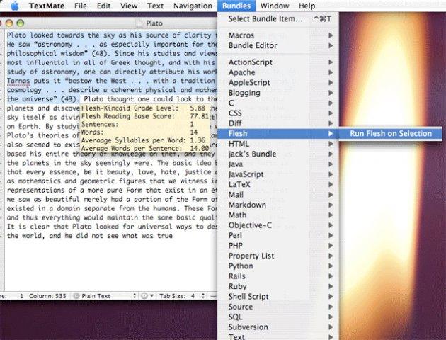 Flesh TextMate Bundle