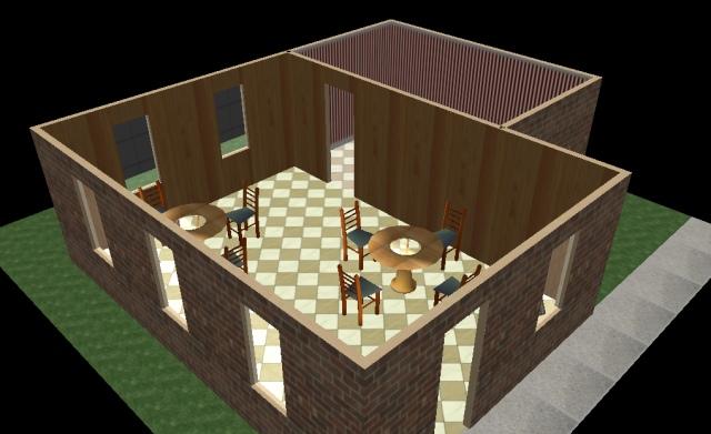 Restaurant, front camera view.