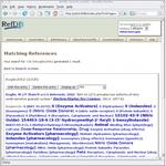 Query result displayed in the PHP web interface