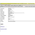 A table row being edited using built-in html system.