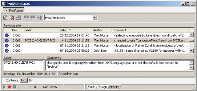 Delphi 2005/2006 History View integration